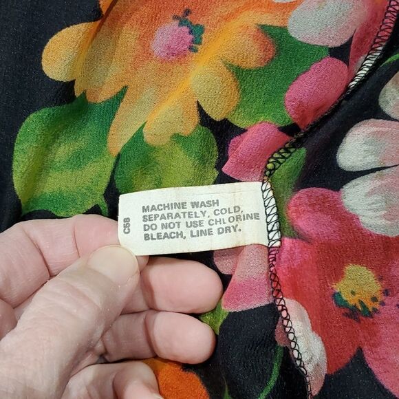 Vintage Bright Floral Sleeveless Maxi Dress, Matching Jacket, Sz S?  Unique RARE - Picture 7 of 8